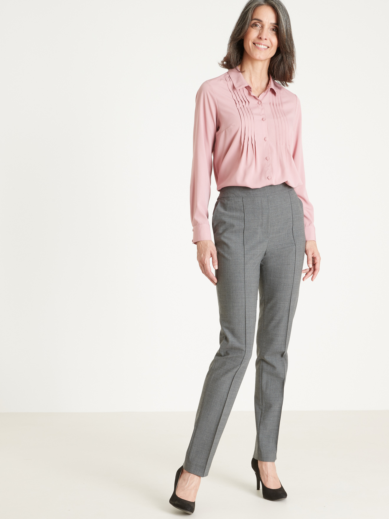 Pantalon élastiqué en tissu chaud Daxon Femme Daxon