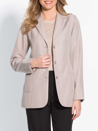 Blazer classique, vous mesurez + d'1,60m - Daxon - Beige