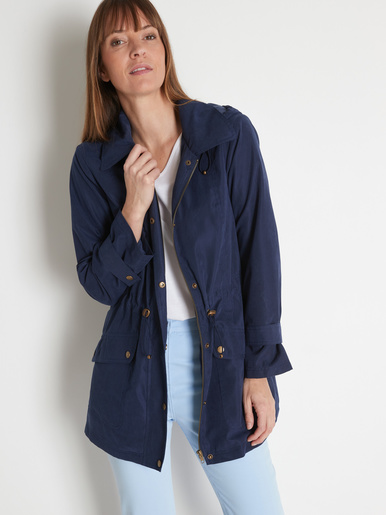 Parka déperlante à capuche amovible - Daxon - Marine