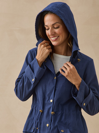 Parka déperlante à capuche amovible