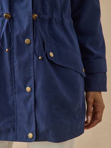 Parka déperlante à capuche amovible