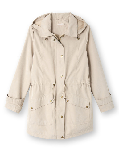 Parka déperlante à capuche amovible