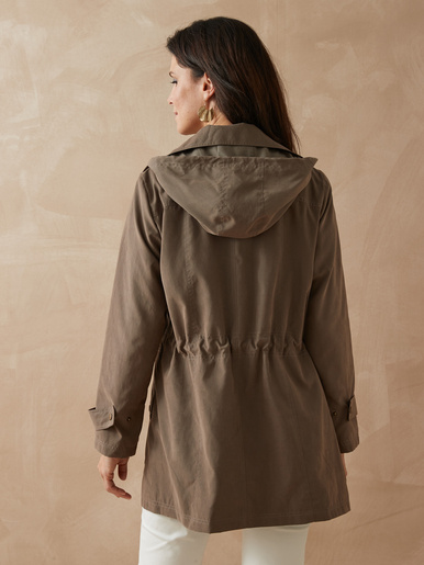 Parka déperlante à capuche amovible