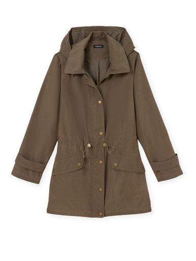 Parka déperlante à capuche amovible