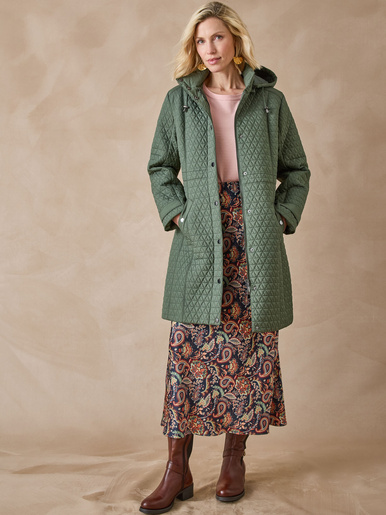 Parka longue matelassée déperlante - Daxon - Kaki