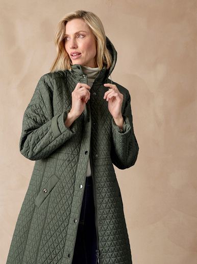Parka longue matelassée déperlante - Daxon - Kaki