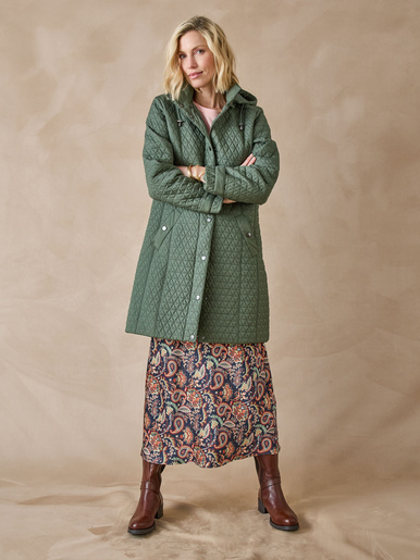 Parka longue matelassée déperlante