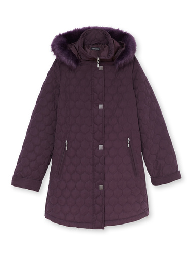 Parka matelassée courte en microfibre