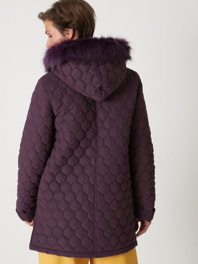 Parka matelassée courte en microfibre