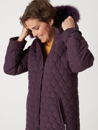 Parka matelassée courte en microfibre