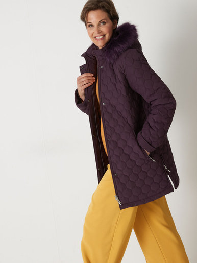 Parka matelassée courte en microfibre