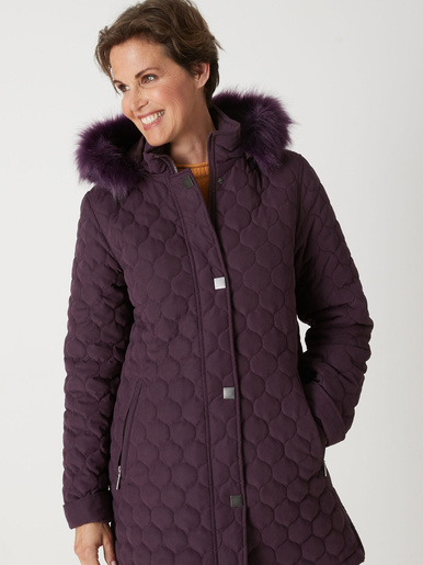 Parka matelassée courte en microfibre