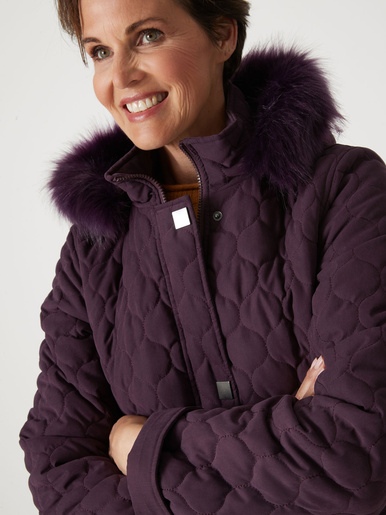 Parka matelassée courte en microfibre