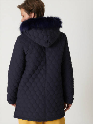 Parka matelassée courte en microfibre