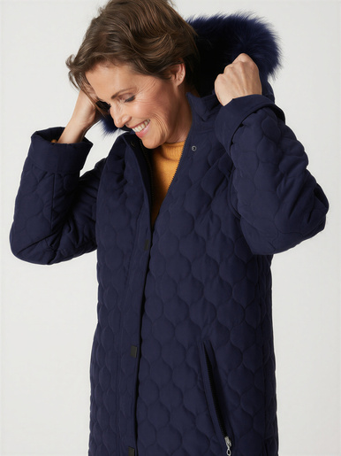 Parka matelassée courte en microfibre