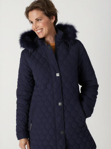 Parka matelassée courte en microfibre