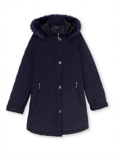 Parka matelassée courte en microfibre