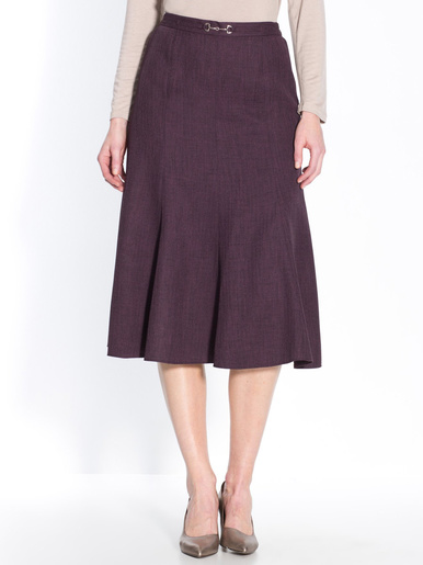 Jupe à panneaux hanches larges - Daxon - Prune