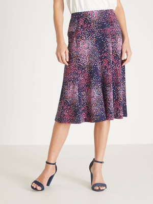 Jupe évasée en maille crêpe