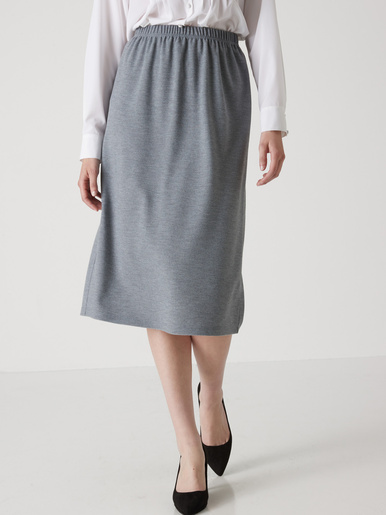 Jupe en maille - Daxon - Gris