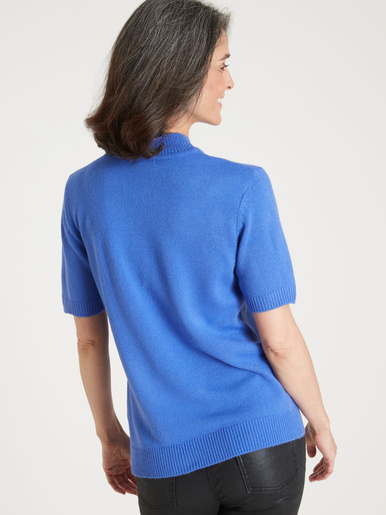 Pull col montant manches courtes