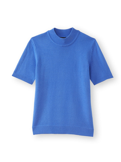 Pull col montant manches courtes