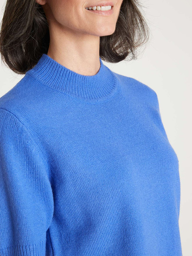 Pull col montant manches courtes