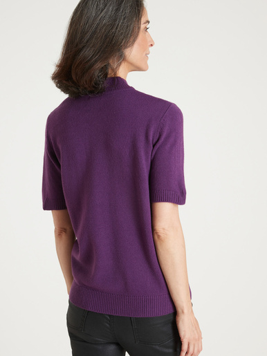 Pull col montant manches courtes