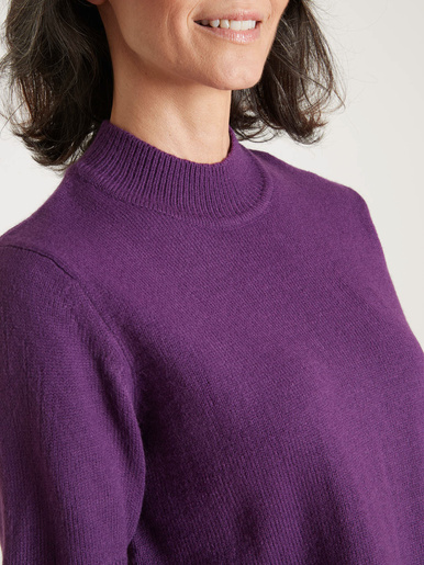 Pull col montant manches courtes