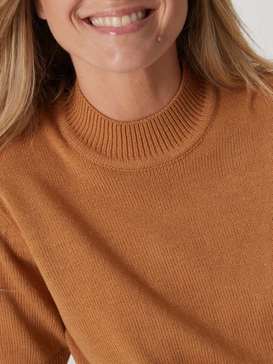 Pull col montant manches courtes