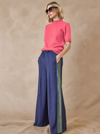 Pull col montant manches courtes