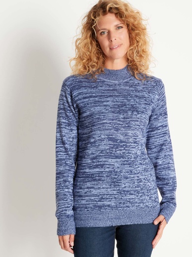 Pull col montant manches longues