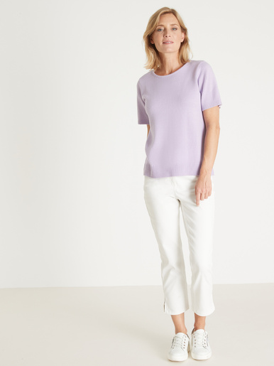 Pull manches courtes encolure ronde