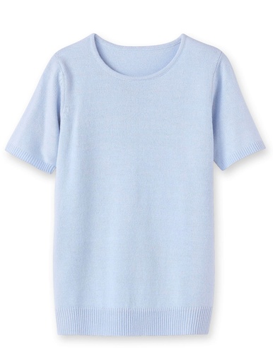 Pull manches courtes encolure ronde