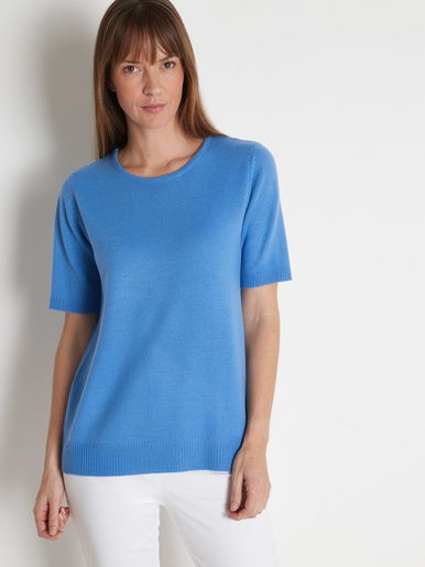 Pull manches courtes encolure ronde