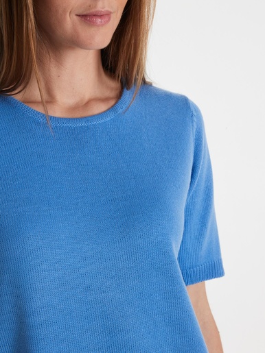 Pull manches courtes encolure ronde