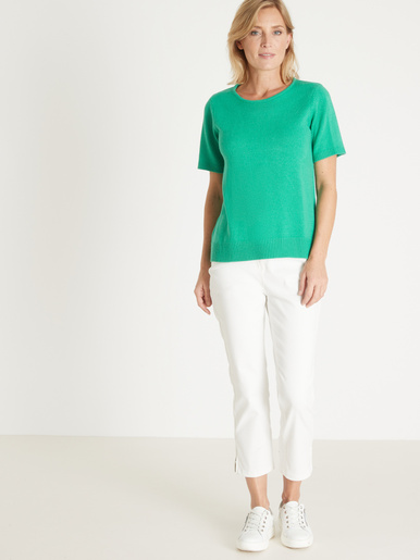 Pull manches courtes encolure ronde