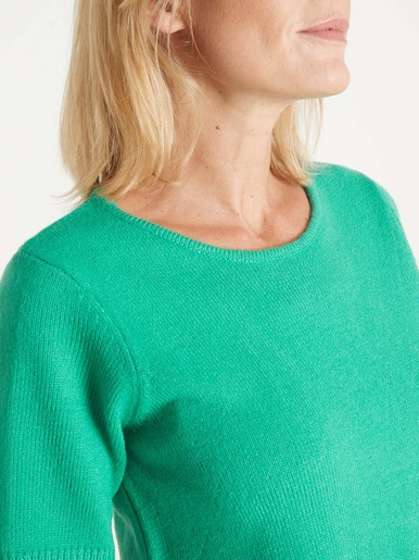 Pull manches courtes encolure ronde