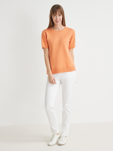 Pull manches courtes encolure ronde