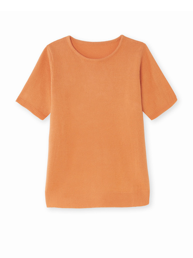 Pull manches courtes encolure ronde