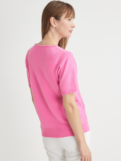 Pull manches courtes encolure ronde