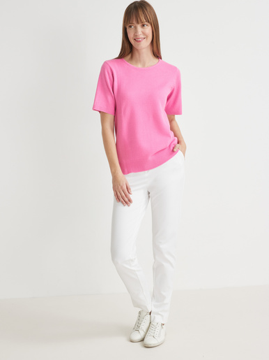 Pull manches courtes encolure ronde