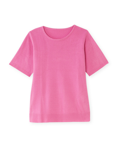 Pull manches courtes encolure ronde