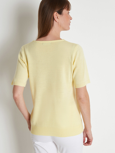 Pull manches courtes encolure ronde