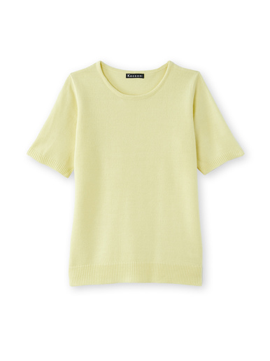 Pull manches courtes encolure ronde