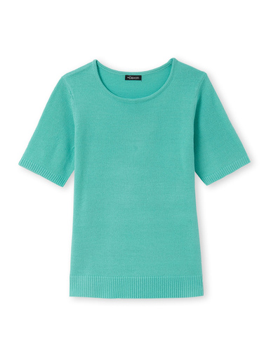 Pull manches courtes encolure ronde