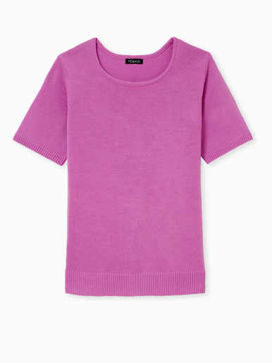 Pull manches courtes encolure ronde