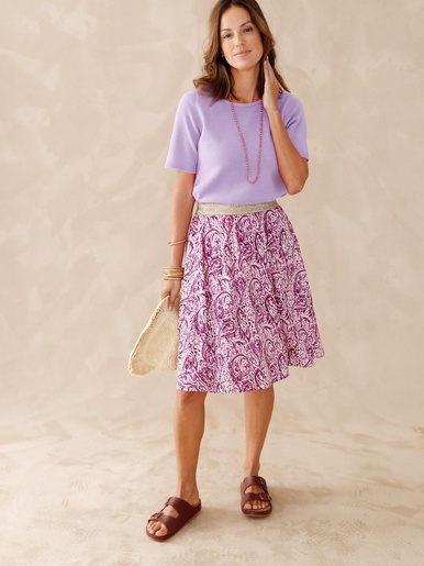 Pull manches courtes encolure ronde