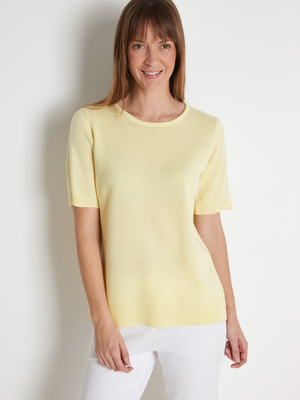 Pull manches courtes encolure ronde