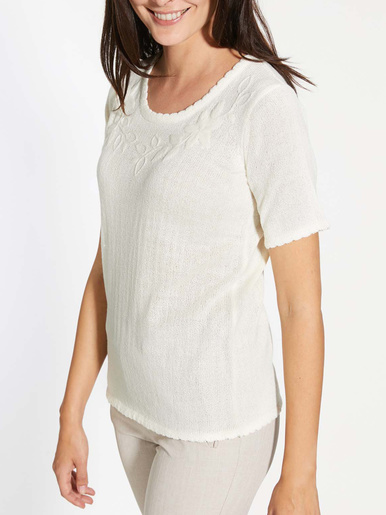 Pull brodé manches courtes - Daxon - 